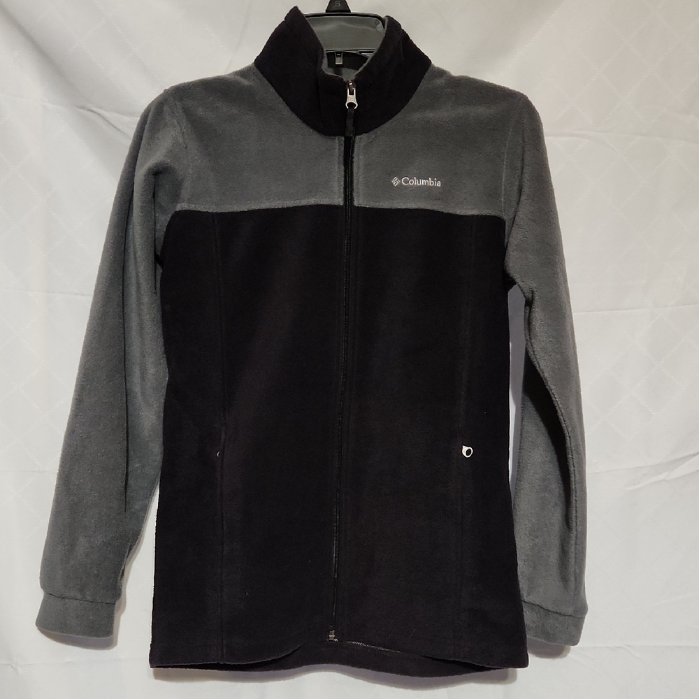 Columbia Youth Large 14/16 Grey Black Jacket